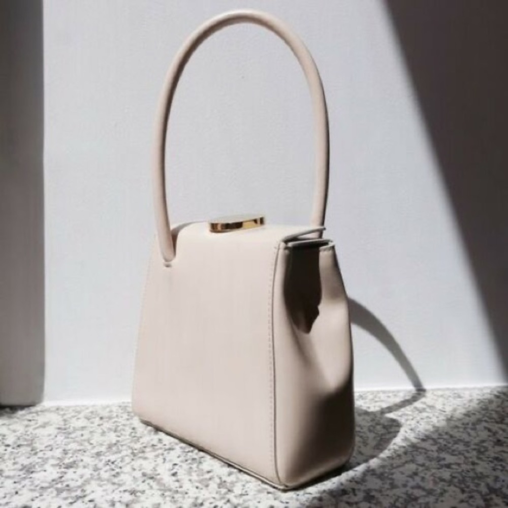 Little Liffner Mademoiselle Bag in Patent Leather Small White Ivory